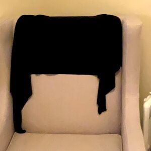 BLACK RIBBED STRETCHY BATHING SUIT WAIST WRAP- OS